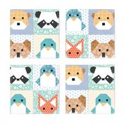 Origami Wild Animals Cheater Quilt