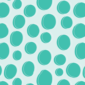Blobs and outlines in aqua