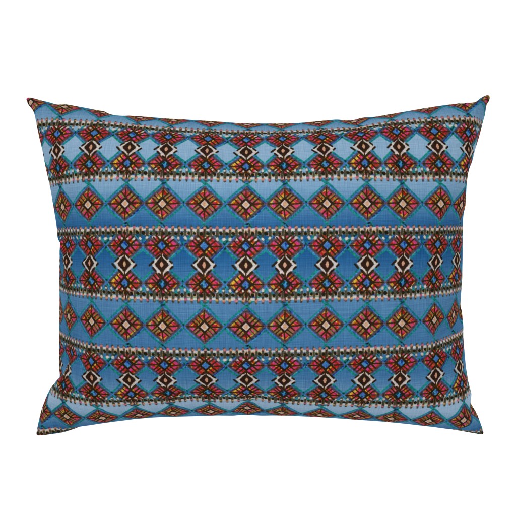 African Mud Cloth Inspired Ombre Blue