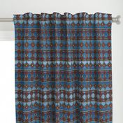 African Mud Cloth Inspired Ombre Blue