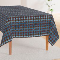 African Mud Cloth Inspired Ombre Blue