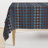 African Mud Cloth Inspired Ombre Blue