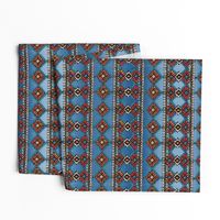 African Mud Cloth Inspired Ombre Blue