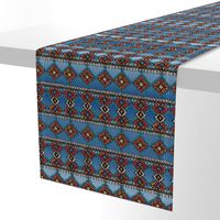 African Mud Cloth Inspired Ombre Blue