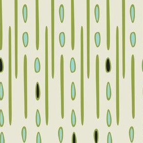 Rainstorm - Abstract Geometric Aqua & Green