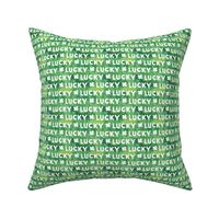 (small scale) LUCKY - watercolor green - st patricks day Clover Irish C20BS