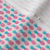 (3/4" scale) pineapples - watercolor pink on pink C20BS