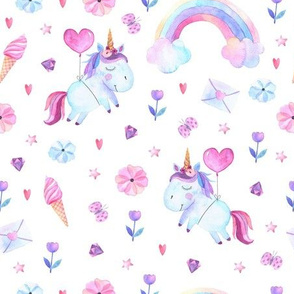 watercolor unicorns