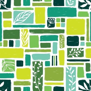 Garden blocks - green - small scale
