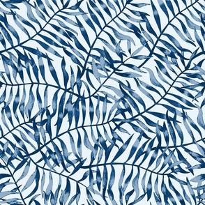 Blue tropical leaves / Large