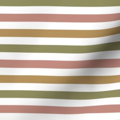 Stripe| Brown Green Pink|Graced|Renee Davis