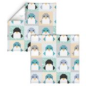 Origami Penguin Cheater Quilt