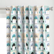 Origami Penguin Cheater Quilt