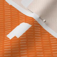 Nebraska State Shape Pattern Orange and White Stripes