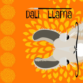Dali Llama tea towel