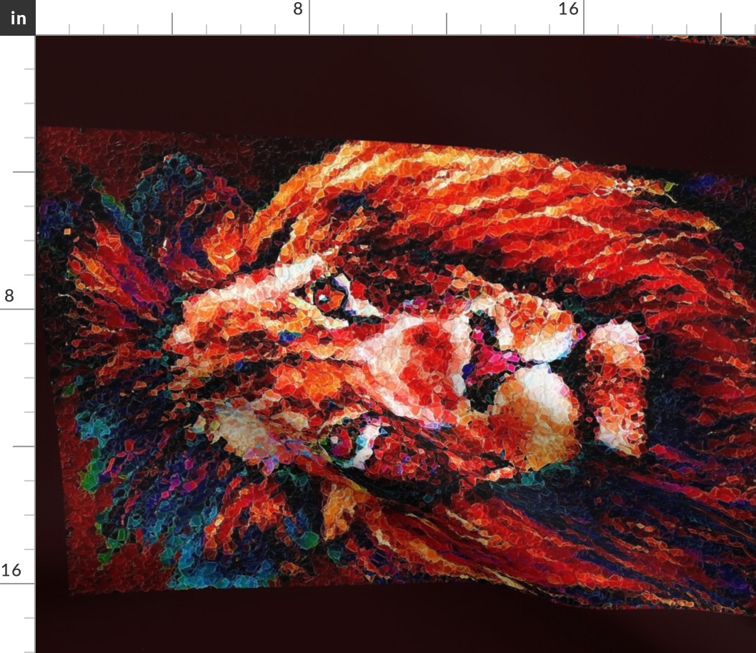 panel glass mosaic lion copper brown 4 panels per yard PSMGE