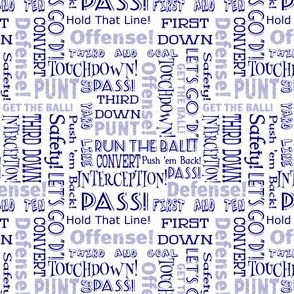 football words 2 blue and white