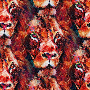 seamless coordinate mosaic lion brown PSMGE