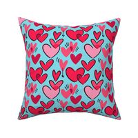 Valentines Day Heart Kisses Hearts - Valentines Day - Valentines Day Fabric