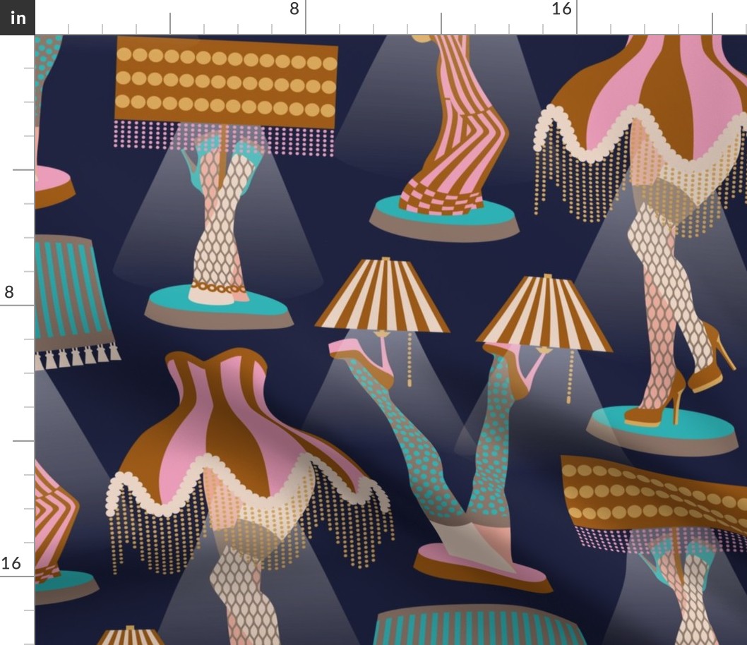 Kitschi leg lamps / Jumbo scale / Wallpaper