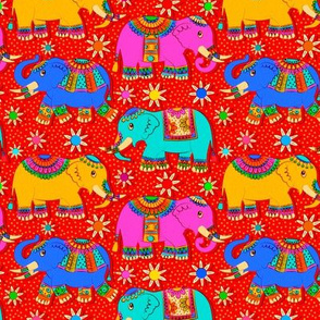 Indian elephant red