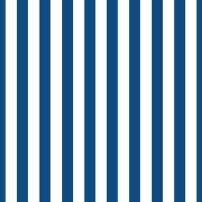 Classic Blue and White Vertical Cabana Tent 1" Stripes