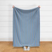 Classic Blue and White 3/4 inch Vertical Deck Chair Stripes