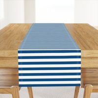 Classic Blue and White 3/4 inch Horizontal Deck Chair Stripes