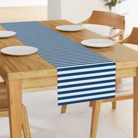 Classic Blue and White 3/4 inch Horizontal Deck Chair Stripes