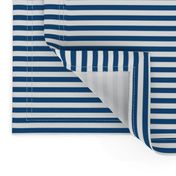 Narrow Horizontal ¼ inch Sailor stripes in Classic Blue and White