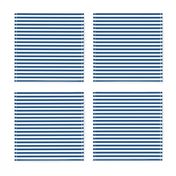 Narrow Horizontal ¼ inch Sailor stripes in Classic Blue and White