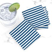 Narrow Horizontal ¼ inch Sailor stripes in Classic Blue and White