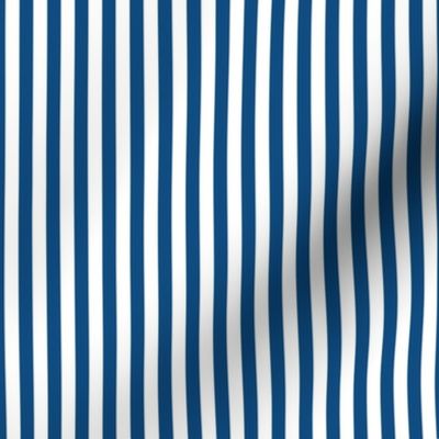  Narrow Vertical  ¼ inch Sailor Stripes in Classic Blue and White