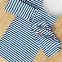  Narrow Vertical  ¼ inch Sailor Stripes in Classic Blue and White