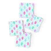 (1.5" scale) cotton candy on light green with hearts C20BS