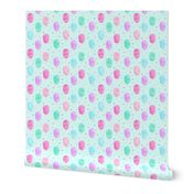 (1.5" scale) cotton candy on light green with hearts C20BS