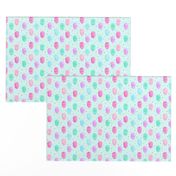 (1.5" scale) cotton candy on light green with hearts C20BS