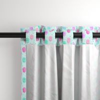 (1.5" scale) cotton candy on light green with hearts C20BS