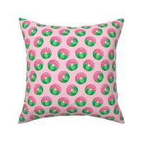 (1.5" scale) Watermelon donuts - pink polka dot - summer - fruit doughnuts - LAD20BS