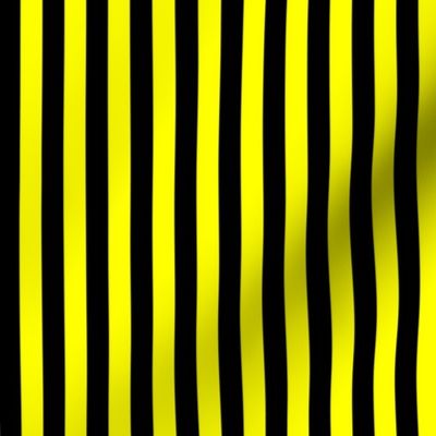 One Centimeter Yellow and Black Vertical Stripes 