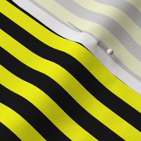 One Centimeter Yellow and Black Vertical Stripes 