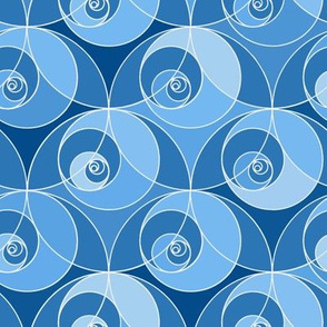 Phi Circles in Classic Blue