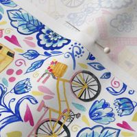 Netherlands Whimsy - Delft, Bicycles & Ornamental Windmills - Small Scale