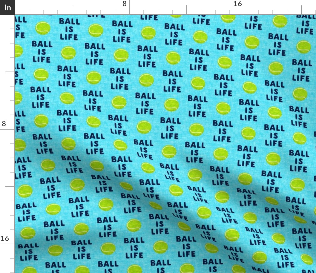 (1.5" scale) Ball is life - blue - dog - tennis ball - LAD19BS