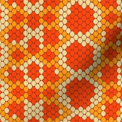 Snake Skin Texture Light- Orange, Yellow Amber, Cornsilk- Regular Scale