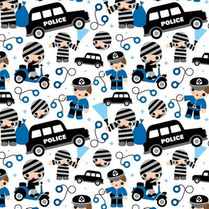 Thieves cops and robbers police theme