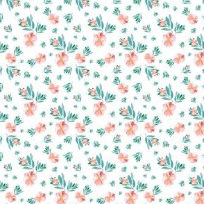 4" Summer Peach Florals