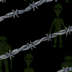 Barbed wire-aliens b