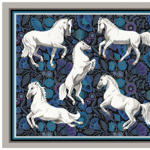 Lipizzan fat quarter frame