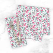 Tropical Flamingos - Grey - EXTRA TINY